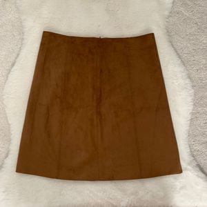 Aritzia Babaton tan faux suede mini skirt